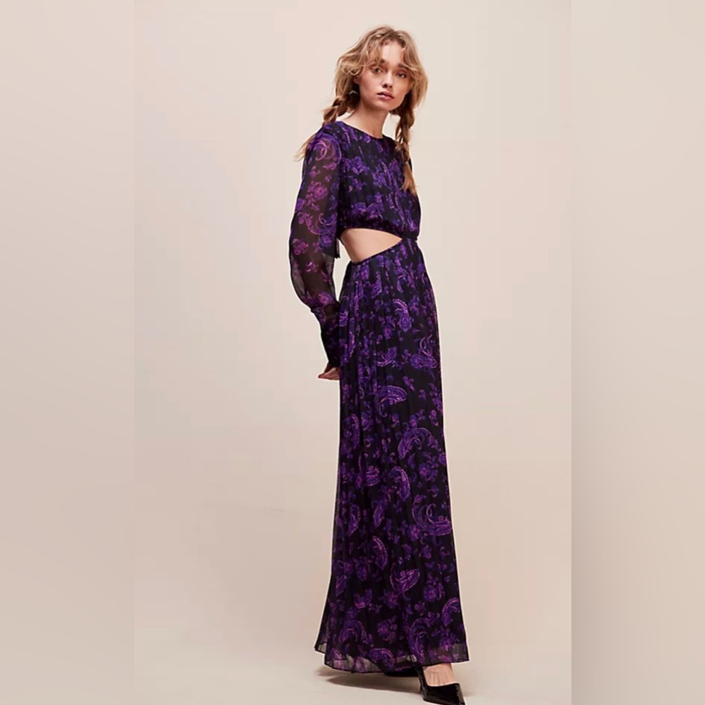 Hemant & Nandita Viha Floral Cutout Dress Medium
